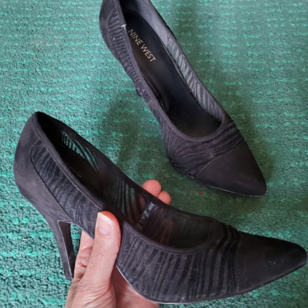 Black Naturalizer zebra mesh pumps 8.5 - Picture 3 of 7